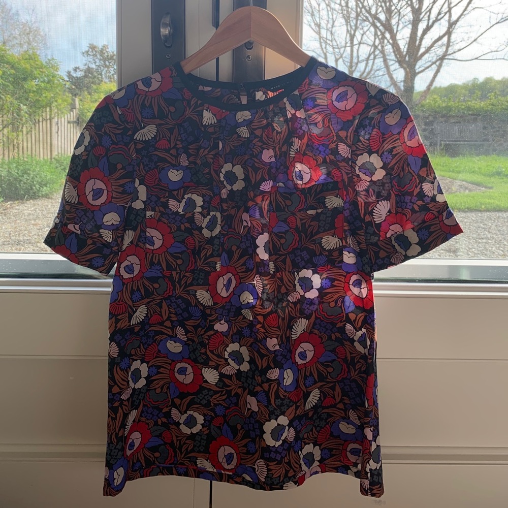 Marc Jacobs Floral Short Sleeve Blouse